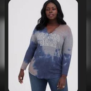 Torrid tie dye waffle mama bear long sleeves classic tee Top